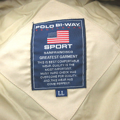 ポロスポーツ POLO SPORT BI-WAY ダウンジャケット ベージュ系 LL 