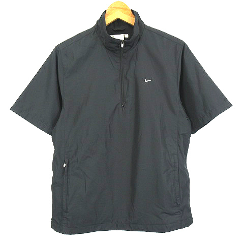 ナイキゴルフ NIKE GOLF ロゴ 刺繍 半袖 ハーフジップ ナイロン 