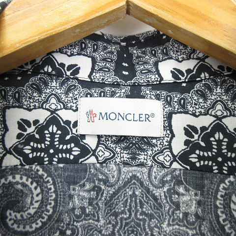 モンクレール MONCLER 23SS ペイズリー バンダナ柄 キューバシャツ 
