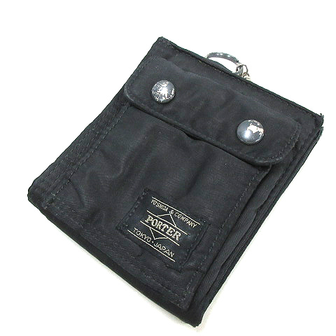 PORTER ポーター 二つ折り財布 タンカー 財布 ブラック TANKER TANKER