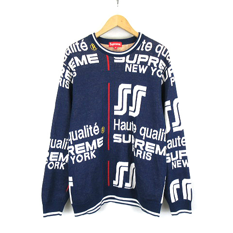 シュプリーム SUPREME ☆AA☆ 20SS Qualite Sweater 総柄 クルーネック 