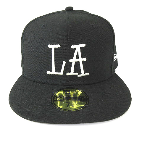 未使用品 ステューシー STUSSY LA NEW ERA CAP BLACK 59FIFTY 
