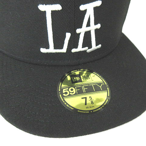 未使用品 ステューシー STUSSY LA NEW ERA CAP BLACK 59FIFTY 