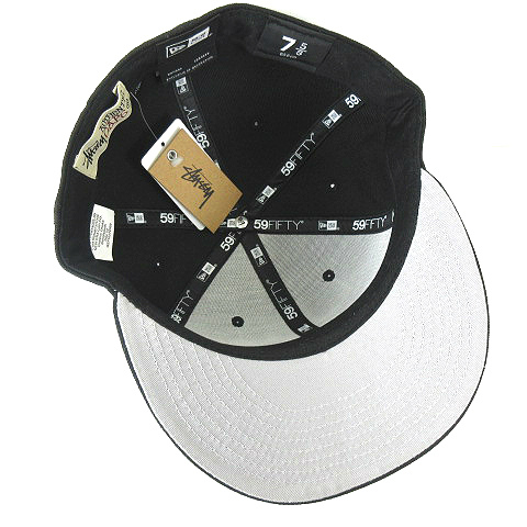 未使用品 ステューシー STUSSY LA NEW ERA CAP BLACK 59FIFTY 