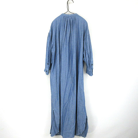 HYKE ハイク C/H GATHERED DRESS ベージュ ふるい 麻 リネン混