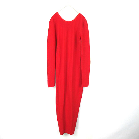 エスカーダ ESCADA バック ジップアップ ロング ワンピース 長袖  