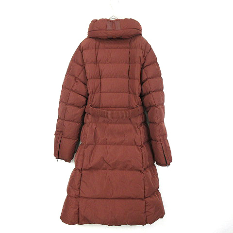 ボグナー BOGNER ジップアップ ロング ダウン コート 赤 茶系 EU40 