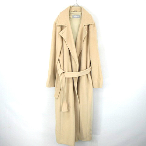 マックスマーラ MAX MARA アンゴラ混 ガウン ロング コート 