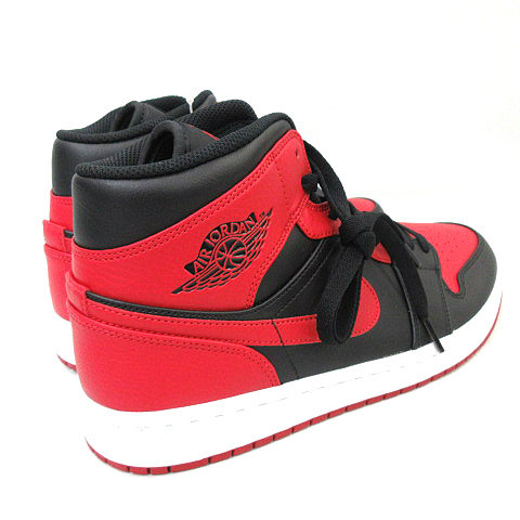 未使用品 ナイキ NIKE Air Jordan 1 Mid Bred ジョーダン ブレッド 