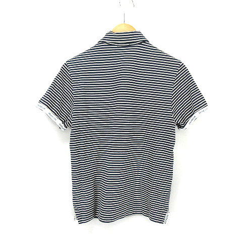 モンクレール MONCLER 胸ワッペン ボーダー 半袖 ポロシャツ S モンクレール MONCLER 胸ワッペン ボーダー 半袖 ポロシャツ S