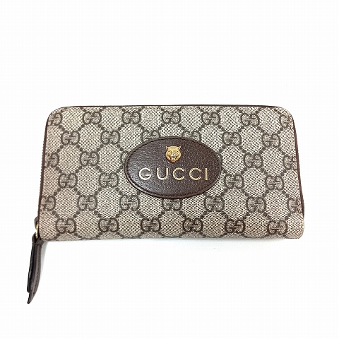 グッチ GUCCI タイガーヘッド GGスプリーム ラウンドファスナー グッチ GUCCI タイガーヘッド GGスプリーム ラウンドファスナー