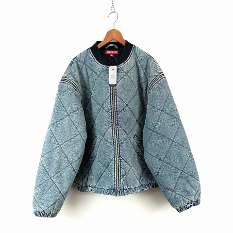 シュプリーム SUPREME Zip-Off Sleeve Quilted Bomber Jacket Denim XL 