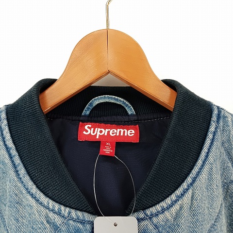 シュプリーム SUPREME Zip-Off Sleeve Quilted Bomber Jacket Denim XL 