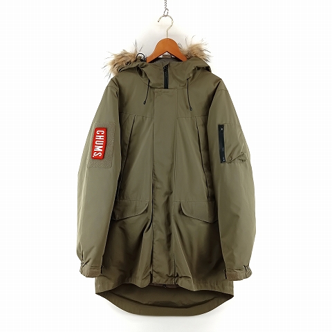 CHUMS 3 in 1 ダウンコート メンズ ブラック 3WAY XXL 中古・古着通販】CHUMS (チャムス) 3in1ダウンコート ブラック サイズ