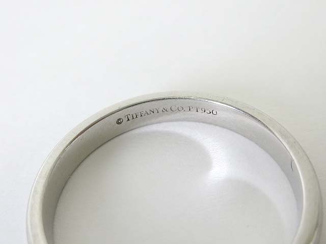 ティファニー TIFFANY & CO. リング 指輪 プラチナ ノーツ バンド ロゴ 