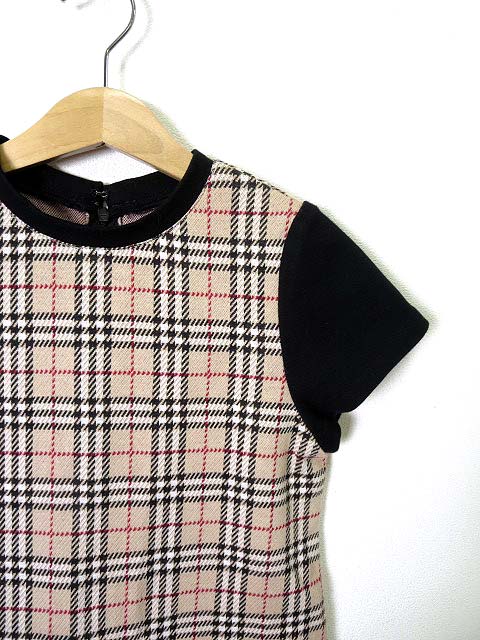 BURBERRY バーバリー チェック柄 半袖ワンピース 130 女の子