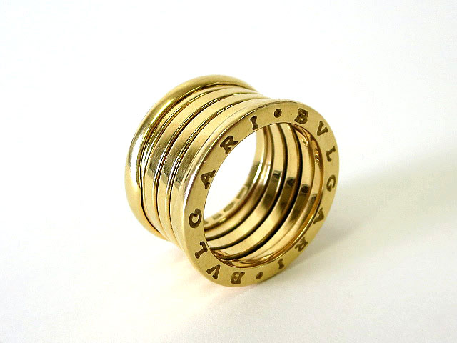 ブルガリ BVLGARI ビーゼロワン リング 指輪 5バンド K18YG 750 