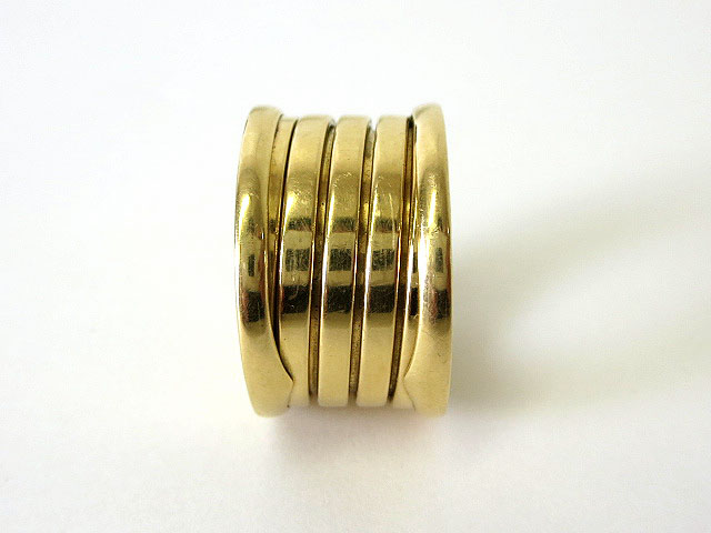 ブルガリ BVLGARI ビーゼロワン リング 指輪 5バンド K18YG 750