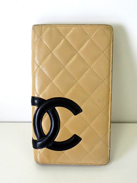 シャネル CHANEL 財布 長財布 二つ折り カンボンライン ココマーク  
