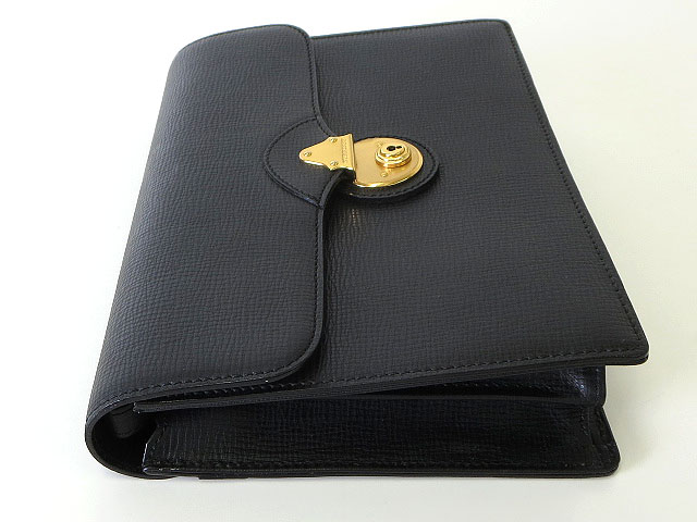 バーバリー Burberry バッグ セカンドバッグ ビジネス レザー カーフ 黒 ブラック ゴールド金具 鍵付き 牛革 紳士 クラッチバッグ かばん 鞄 カバン メンズ 068 ベクトルパーク