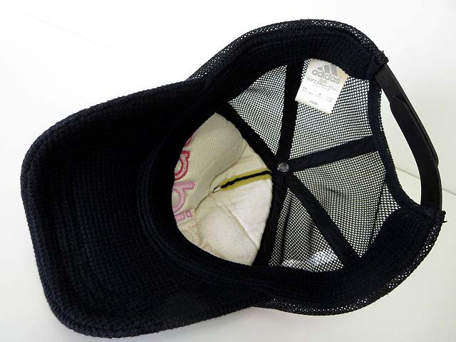 アディダス Adidas キャップ 帽子 ぼうし 野球帽 メッシュ ロゴ 刺繍 54 57 フリーサイズ 黒 ブラック ピンク 国内正規品 レディース 068 ベクトルパーク