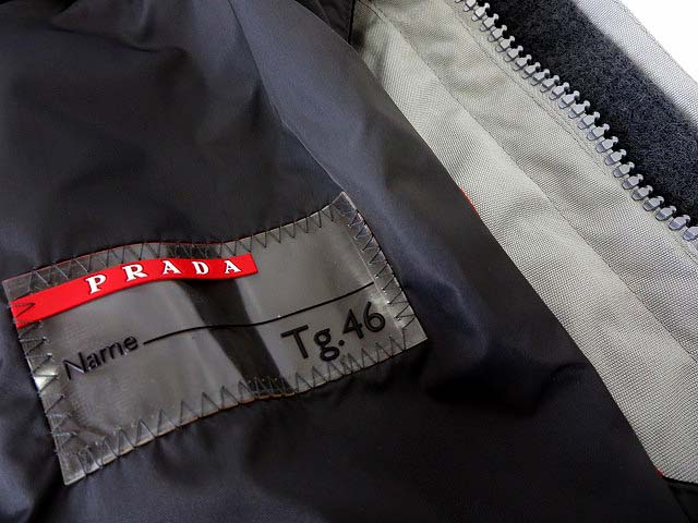 PRADA SPORTS 薄中綿ジップアップブルゾン 46 PRADA - プラダ スポーツ ライナージャケット ナイロン 中綿入り