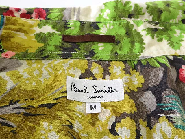 美品✨Paul smith 長袖シャツ ガーデン 総柄 L 庭 コットン メンズ
