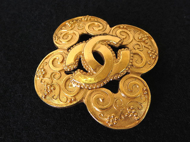 シャネル CHANEL ブローチ ココマーク フラワー 花モチーフ 96A  