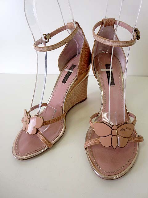 ルイヴィトン LOUIS VUITTON サンダル ウエッジサンダル ロゴ  