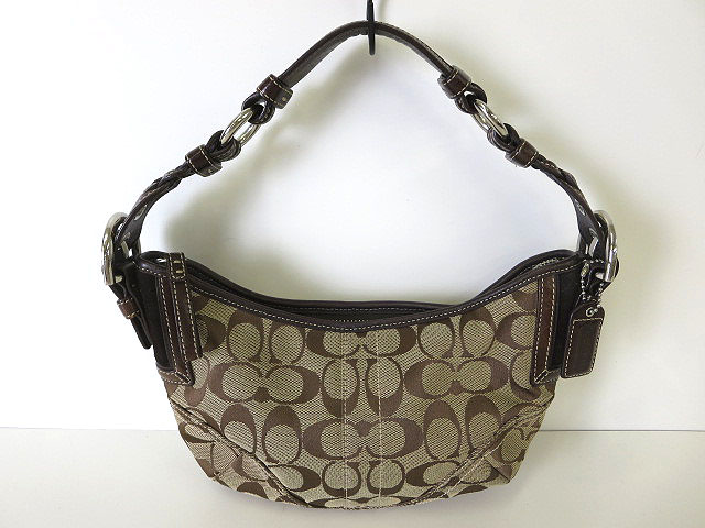 コーチ COACH バッグ ハンドバッグ キャンバス ジャガード レザー 6266 