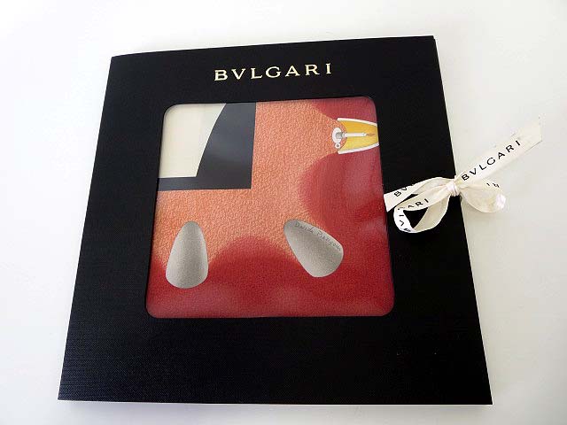未使用品 ブルガリ BVLGARI スカーフ ショール 絹 シルク 大判