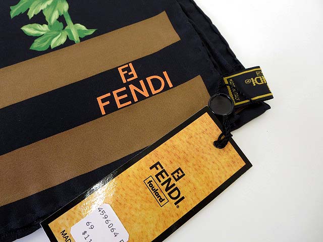 未使用品 フェンディ FENDI スカーフ ストール 大判 シルク 絹 