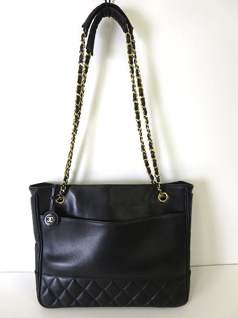 シャネル CHANEL バッグ マトラッセ チェーン トートバッグ ラム  