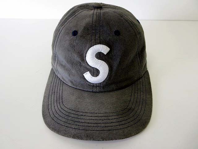 SUPREME グレー キャップ Sロゴ刺繍 SUPREME グレー キャップ Sロゴ刺繍