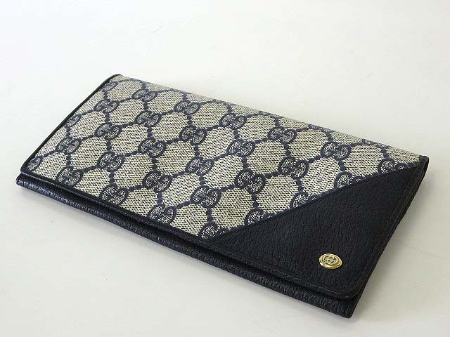 グッチ　GUCCI　長財布　二つ折り　レザー　ウォレット　シマ　gg柄　黒 グッチ GUCCI 【GUCCI】グッチ 財布 二つ折り 折財布 ウォレット