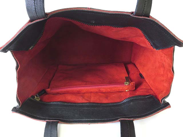バリー BALLY ハンドバッグ レザー レッド×黒 バッグ 美品✨BALLY バリー レッドライン トートバッグ レザー シボ革 肩掛け 黒