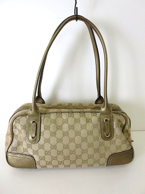 グッチ GUCCI バッグ ショルダーバッグ GG キャンバス レザー ベージュ 