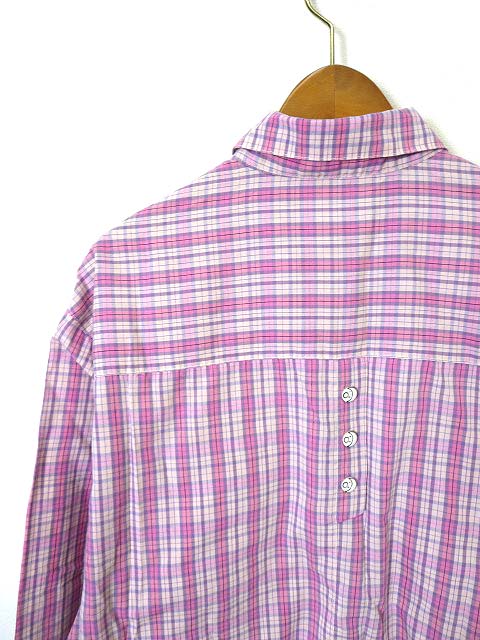 Anello シャツ タータンチェック柄 長袖 ピンク レディース 068 ベクトルパーク