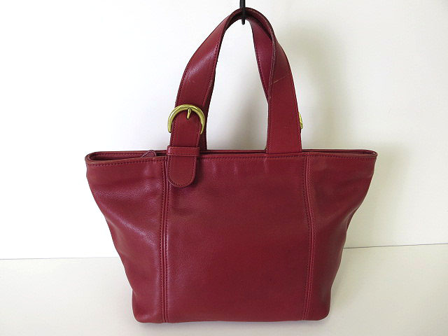 コーチ COACH バッグ ハンドバッグ グローブ レザー 4133 赤 レッド 