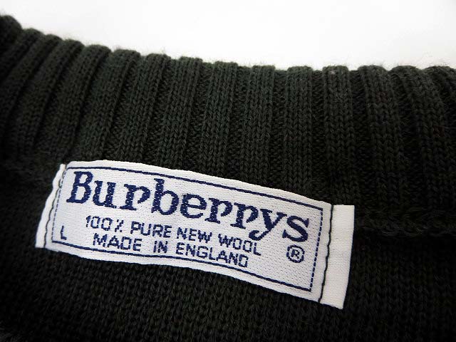バーバリー BURBERRY ニット セーター ウール 長袖 エルボー 