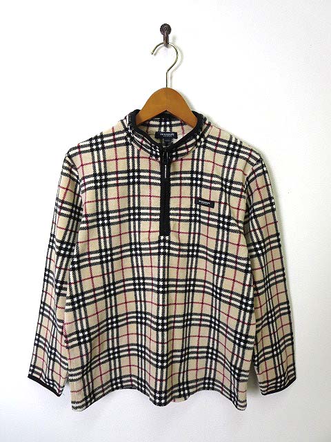バーバリー BURBERRY フリース ジャケット ハーフジップ ノバチェック
