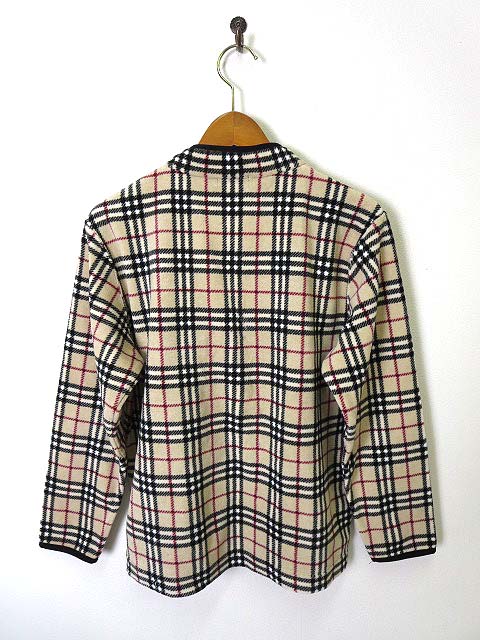 バーバリー BURBERRY フリース ジャケット ハーフジップ ノバチェック 