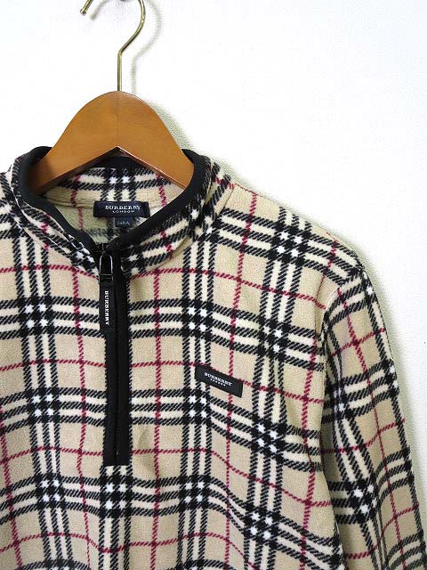 バーバリー BURBERRY フリース ジャケット ハーフジップ ノバチェック 