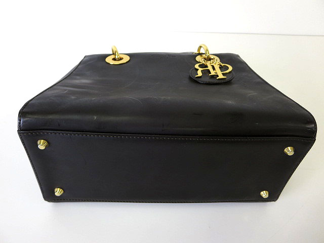 Dior 黒 レザー ハンドバッグ ゴールド金具 楽天市場】Chiristian Dior レディ ディオール カナージュ 2WAY