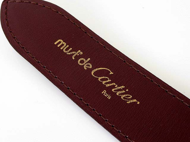 美品✨Cartier カルティエ　ベルト　マストライン　ボルドー　レディース 美品 カルティエ マストライン ベルト レザー ボルドー - メルカリ