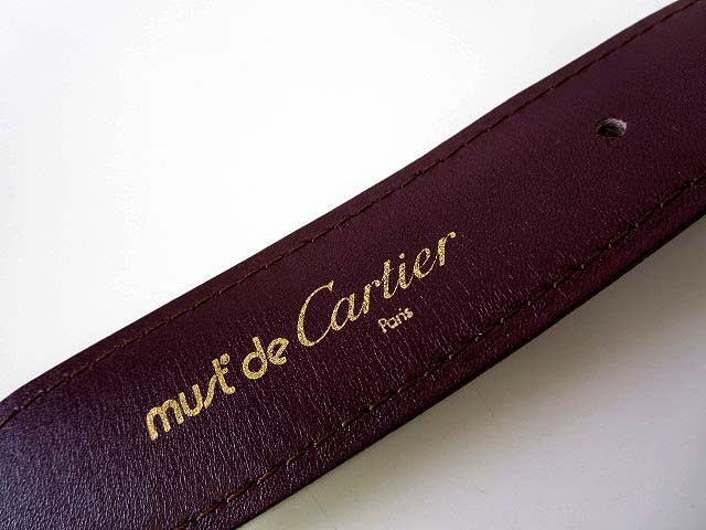 美品　カルティエ　ベルト　レディース　マストライン　ゴールド金具　ボルドー 22460848_2.jpg