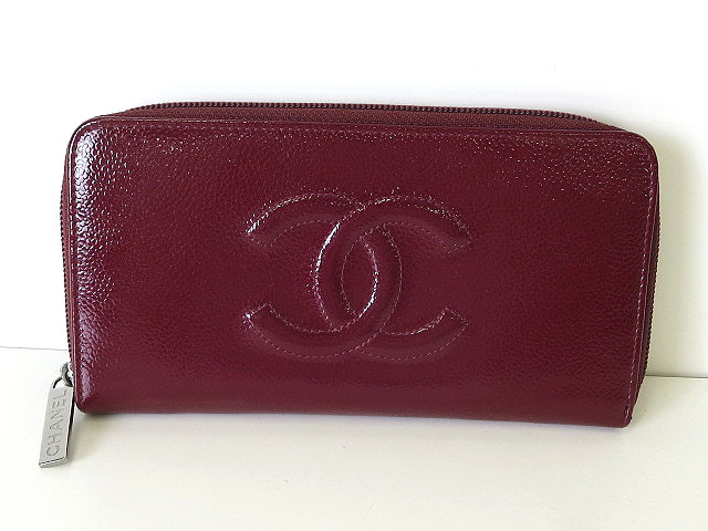 シャネル CHANEL 財布 長財布 ラウンドファスナー キャビアスキン 