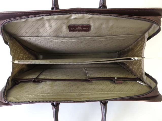 バレンシアガ Balenciaga バッグ ブリーフケース ビジネスバッグ レザー ロゴ ブラウン 茶 本革 かばん 鞄 カバン メンズ 068 ベクトルパーク
