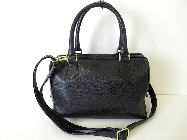 セリーヌ Celine バッグ 2way ハンドバッグ ミニ ボストンバッグ レザー ロゴ 黒 ブラック ゴールド金具 かばん 鞄 カバン レディース 068 ベクトルパーク