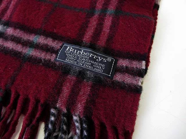 バーバリー BURBERRY マフラー カシミヤ ウール ノバチェック エンジ 